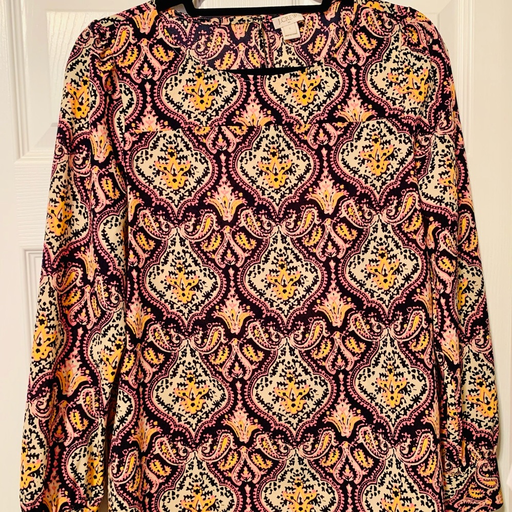 J.Crew Pink Floral Blouse